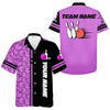 Personalized Bowling Balls Purple Pattern Hawaiian Shirt, Bowling Team Matching Outfits, Christmas Gift For Bowling Team Members, Bowling Lovers