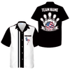 Custom US Bowling Team Outfit, Flamingo Bowling Team Hawaiian Shirt, Brown Bowling Shirt Gift For Bowling Team Members, Bowling Lover