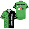 Personalized Bowling Balls Green Pattern Hawaiian Shirt, Bowling Team Matching Outfits, Christmas Gift For Bowling Team Members, Bowling Lovers