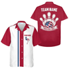 Custom US Bowling Team Outfit, Flamingo Bowling Team Hawaiian Shirt, Yellow Bowling Shirt Gift For Bowling Team Members, Bowling Lover