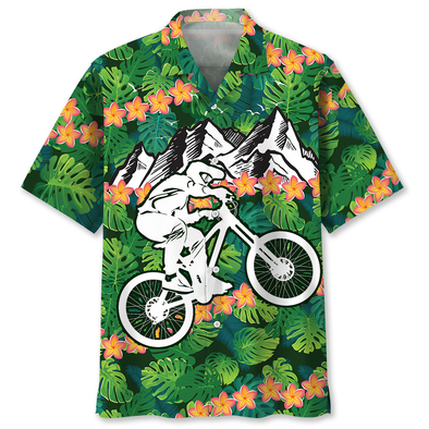 Mountain Bike Tropical Hawaiian Shirt