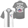 Custom US Bowling Team Outfit, Flamingo Bowling Team Hawaiian Shirt, Purple Bowling Shirt Gift For Bowling Team Members, Bowling Lover