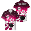 Custom Santa Bowling Team Hawaiian Shirt, Red Christmas Bowling Team Outfit, Christmas Gift For Bowling Team Member, Bowling Lover