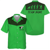 Personalized Bowling Team Funny Shirt, Green Bowling Evolution Hawaiian Shirt, Custom Team Name Shirt Gift For Bowling Team Members, Bowling Lover