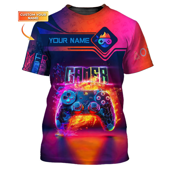 Unisex Shirt, Custom Name Shirt for Gamers, Gamer T-shirt, Gift for Game Lover