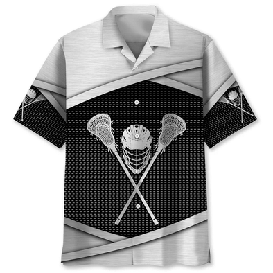 Lacrosse Mesh Pattern Seamless Hawaiian Shirt