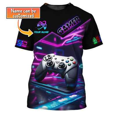 Unisex Shirt, Custom Name Shirt for Gamers, Gamer T-shirt, Gift for Game Lover