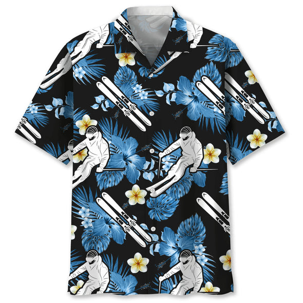 Skiing Nature Hawaiian Shirt