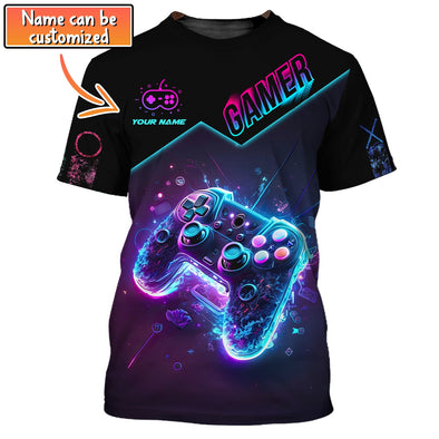 Unisex Shirt, Custom Name Shirt for Gamers, Gamer T-shirt, Gift for Game Lover