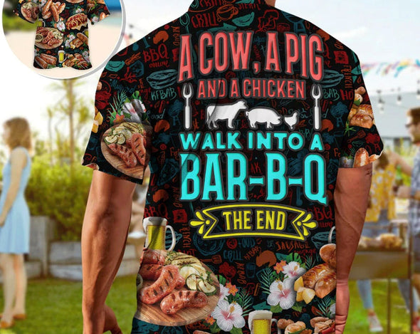 BBQ - Hawaiian Shirt, Hawaii Shirt Party Summer, Gifts For Bachelor Party, Hawaiian Set Gift, Motivational Hawaiian Shirt, Gift Family.