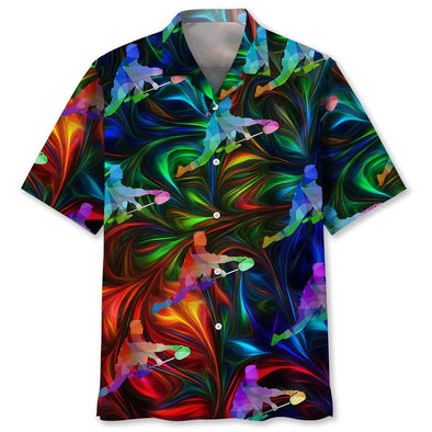 Curling Color Hawaiian Shirt