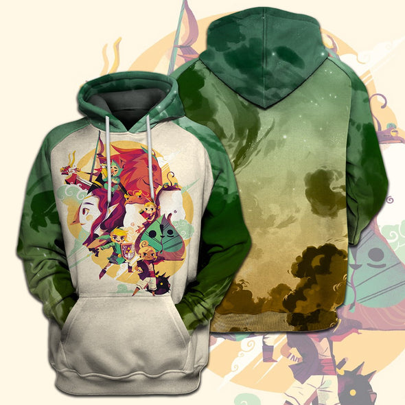 ATRENDSZ Unisex Game L.O.Z White Green Color all over print hoodie, tshirt, tank and more