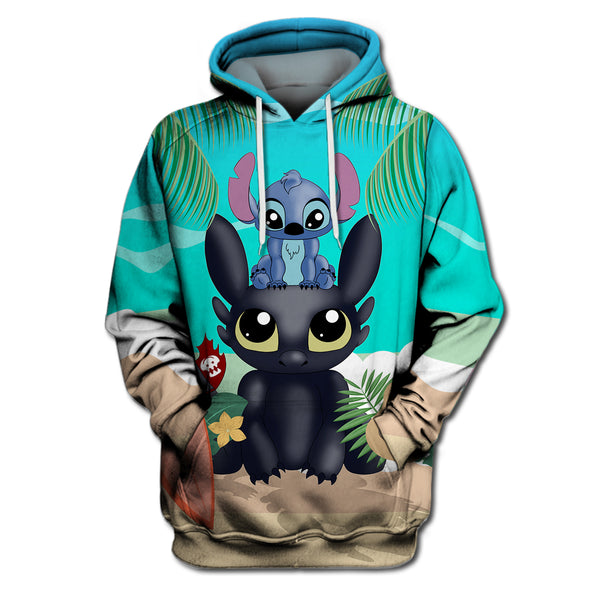 ATRENDSZ Unisex Black and Blue Dragon all over print hoodie, tshirt, tank and more
