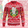 ATRENDSZ Ugly Christmas Sweater LLAMA all over print