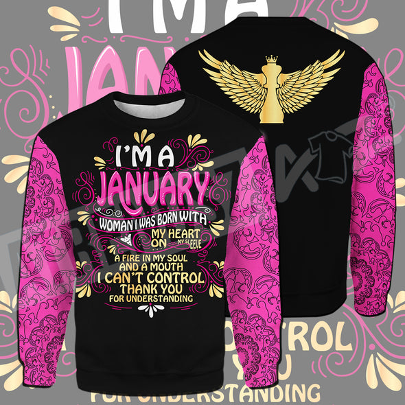 ATRENDSZ Unisex January all over print hoodie, tshirt, tank and more