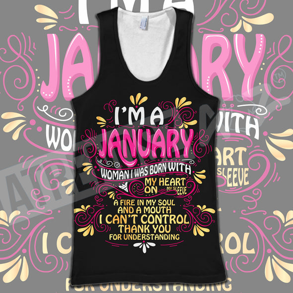 ATRENDSZ Unisex January all over print hoodie, tshirt, tank and more