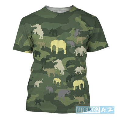 ATRENDSZ Unisex Elephant Lovers Camo all over print hoodie, tshirt, tank and more atrendsz