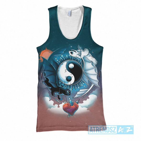ATRENDSZ Unisex Dragon Yin Yang all over print hoodie, tshirt, tank and more