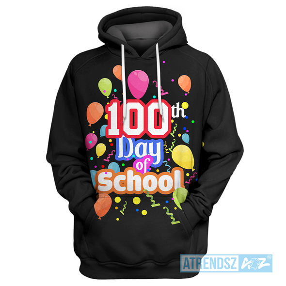 ATRENDSZ Unisex 100th Day of School all over print hoodie, t-shirt, tank and more