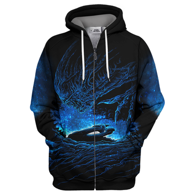 ATRENDSZ Unisex Blue Alien all over print hoodie, tshirt, tank and more