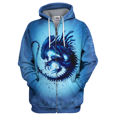 ATRENDSZ Unisex Blue Alien all over print hoodie, tshirt, tank and more